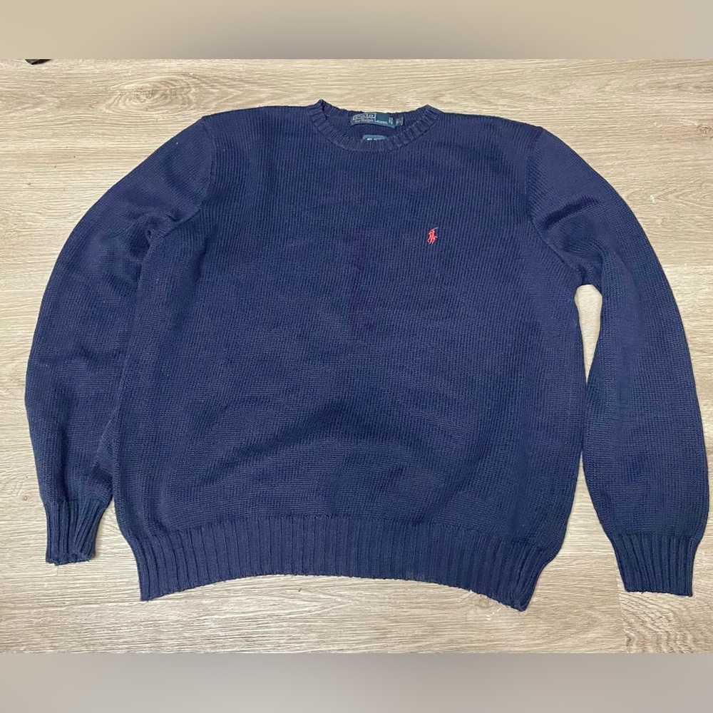 Ralph Lauren polo horse knit sweater. Used mint condition no flaws size XL